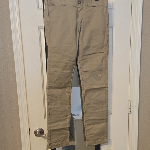 Dickies Women's Khaki Skinny Straight Chinos Size 29x30 - Picture 1 of 5